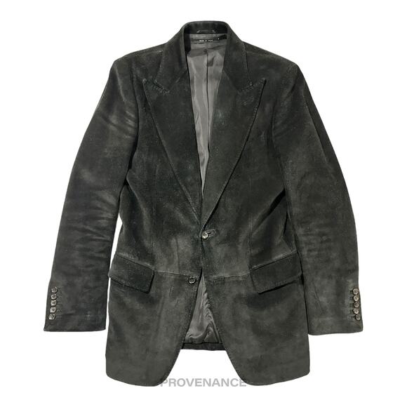 🔴 Gucci Heavy Suede Peak Lapel Coat Tom Ford - Black 46 36 - Picture 1 of 12